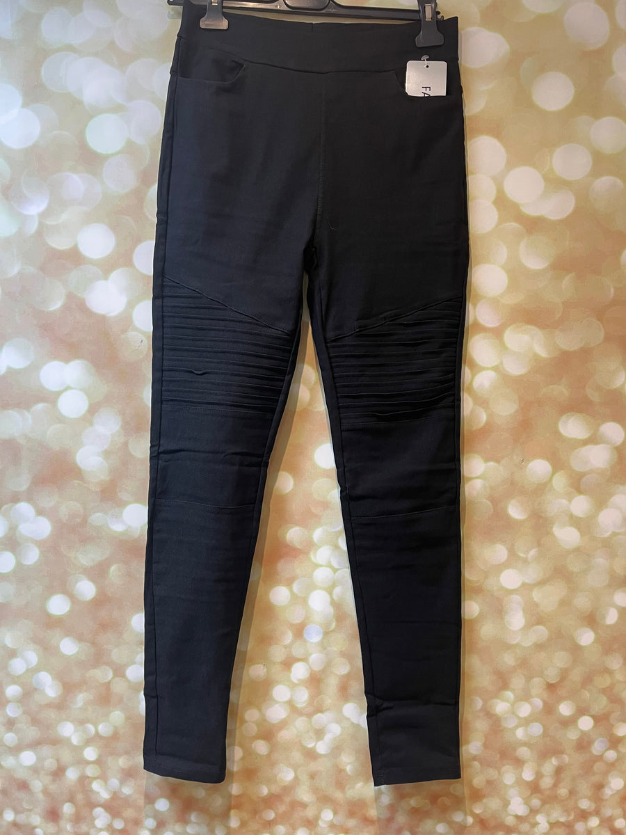 Biker stretch jeggings Elz Belles