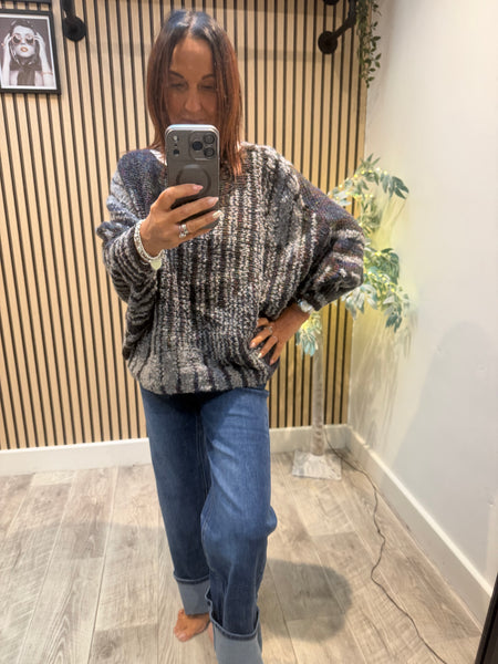 2 in 1 Overlay Popcorn Chunky Knit Jumper