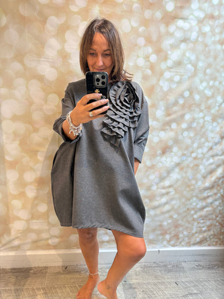Corsage Scuba Dress