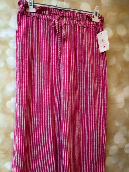 Linen mix Palazzo  trousers