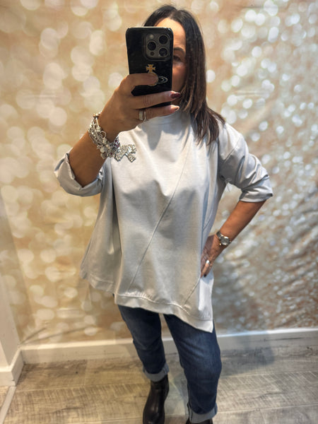 Scuba Sweatshirt with diamante bow