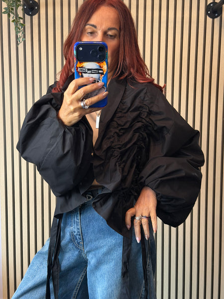 Rouched front jacket