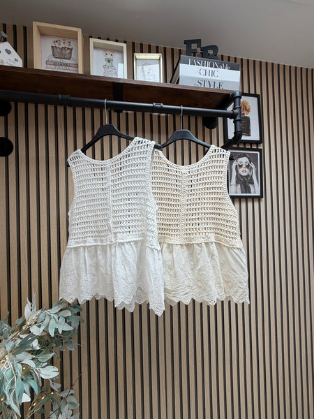 Crochet Embroidery anglais  Vest