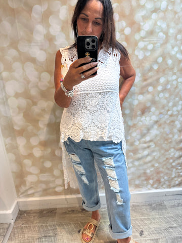 Crochet Hi Low Top