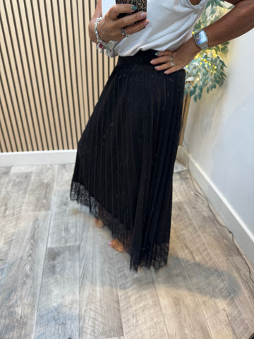 Pleated  Maxi Skirt