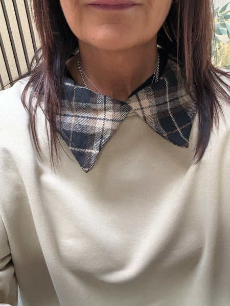 Tartan Trim Sweatshirt