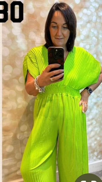 Pleated Palazzo Jumpsuit