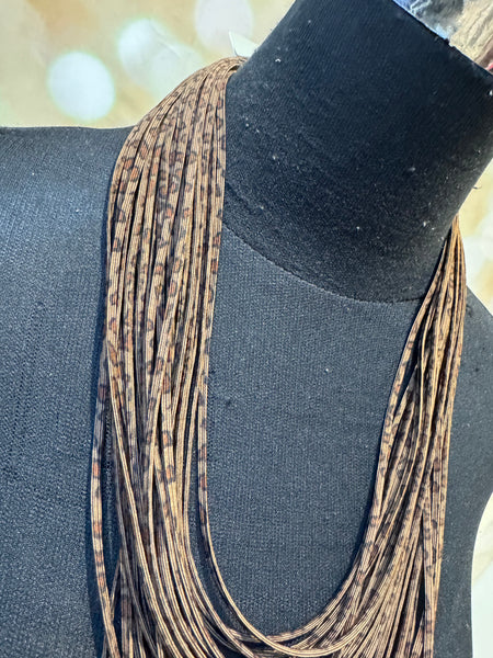 Studio multi strand leopard Necklace