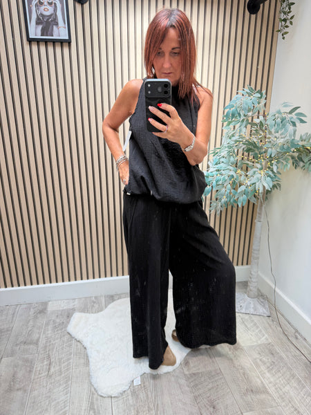 Crinkle Palazzo Trousers