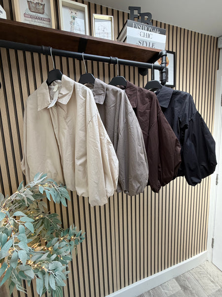 Reversible Bubble hem Bomber Jacket