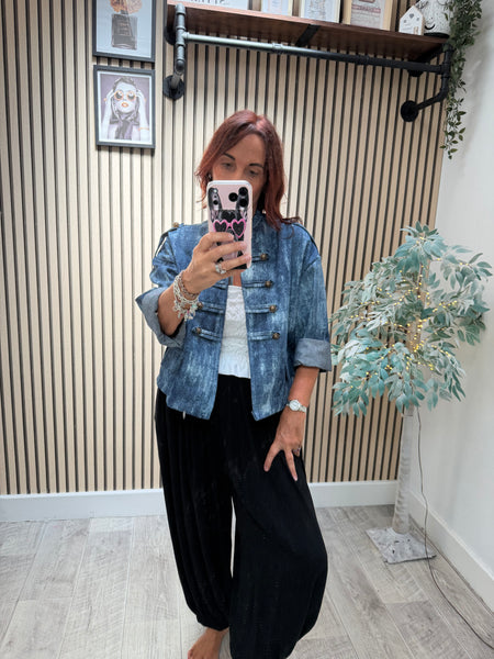 Zeta Otto Denim Military Jacket