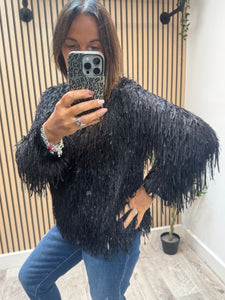 Soft Fringed Eyelash jumper