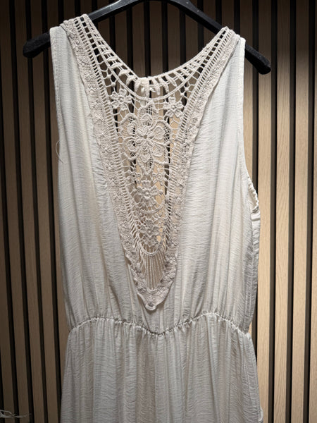 Crochet back Palazzo Jumpsuit