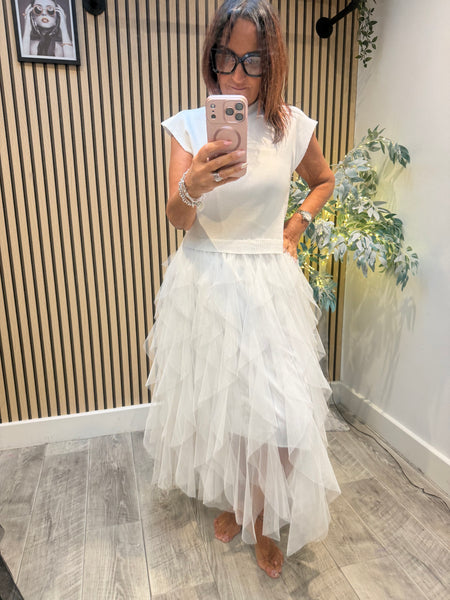 Tulle skirt Knitted Dress