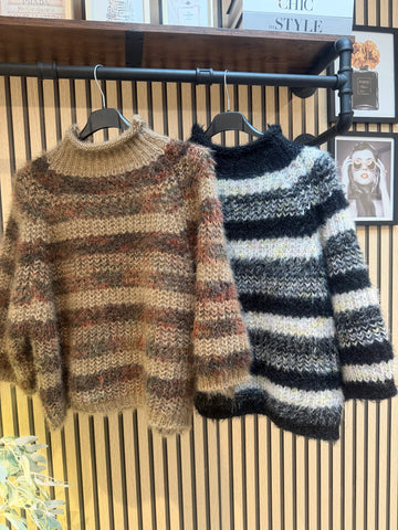 Stripe Chunky Knit Sparkly Jumper