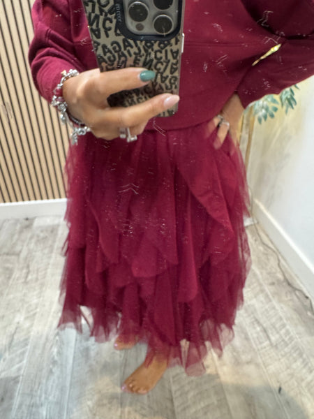2 Piece Ruffle Tulle Dress/Jumper Set