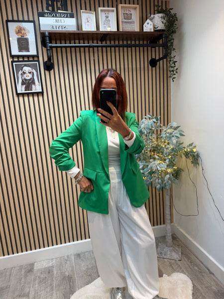 Rouched Sleeve Blazer