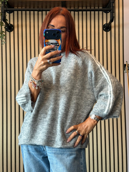Striped sleeve Jumper