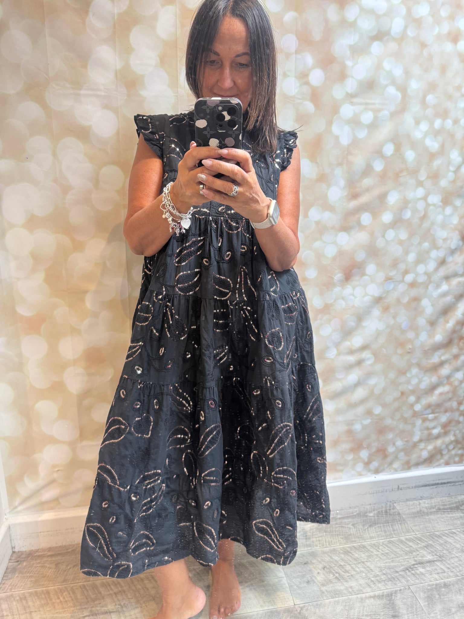 Studio Sequin Embellished  Midi Dress