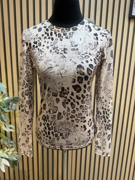Leopard Sheer Top