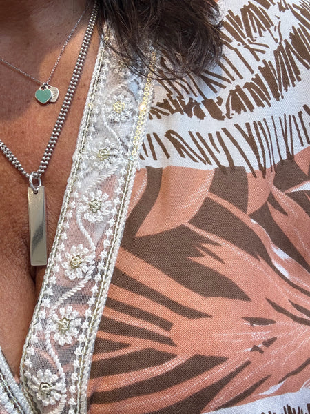 Jungle Dress with embellished trim