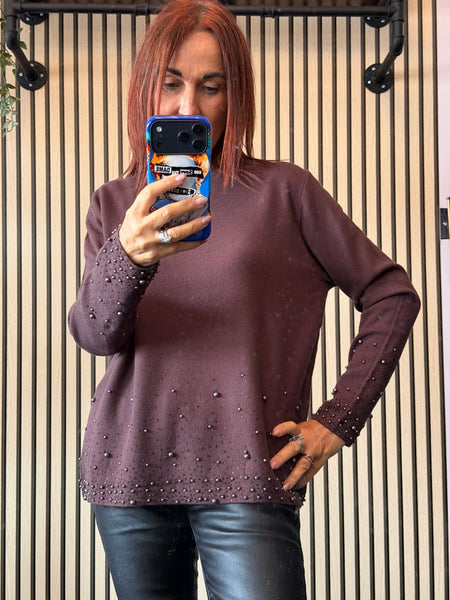 Embellished Hem / Cuff Soft Knit Jumper