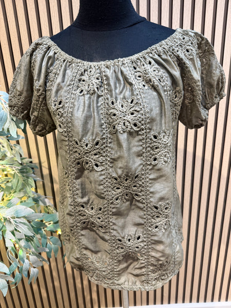 Broidery Anglais Bardot Top