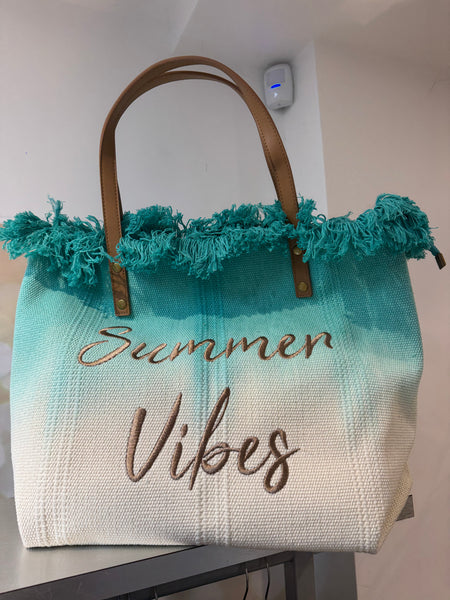 Summer Vibes Ombré Beach Bag