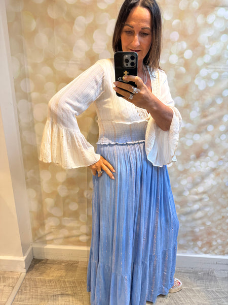 Ombre Cheesecloth Maxi Dress