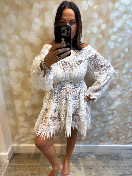 Studio Bardot Long Sleeve  Lace  Dress