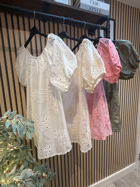 Broidery Anglais Bardot Top