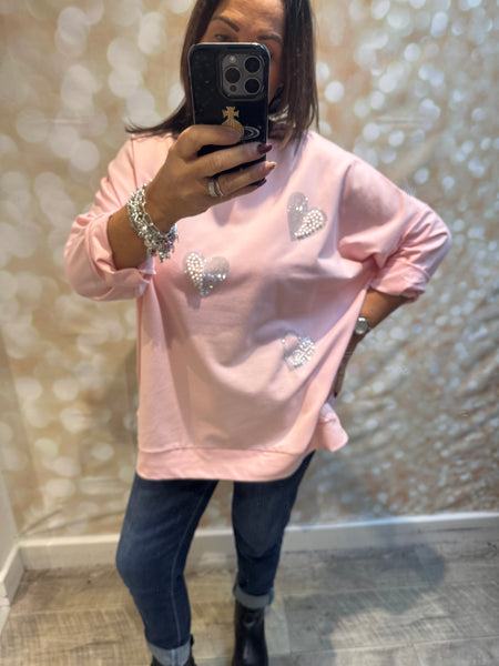 Embellished Heart Sweatshirt