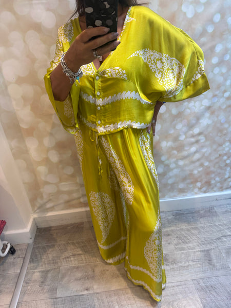 Studio silky Paisley Palazzo trousers / Jacket