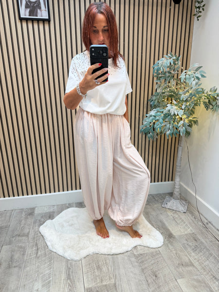 Shimmer Cuffed Balloon Leg Trouser