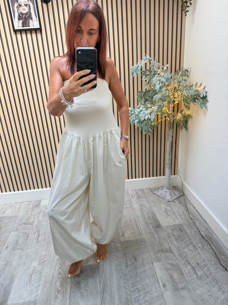 Bandeau  Ribbed Top Hareem Jumpsuit