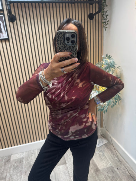 Studio Sheer Rouched  Top