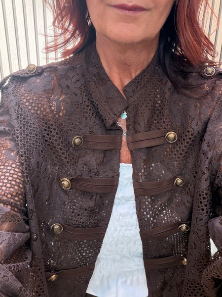 Zeta Otto Lace  Military Jacket
