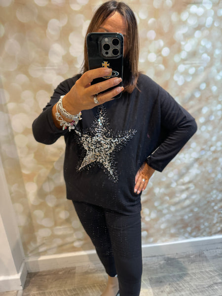 Soft touch Sequin Star Jumper
