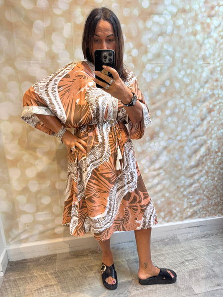 Jungle Dress with embellished trim