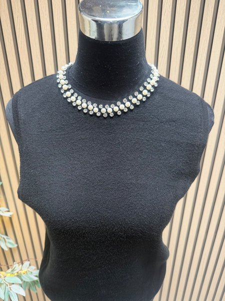 Embellished Neck Tank Top