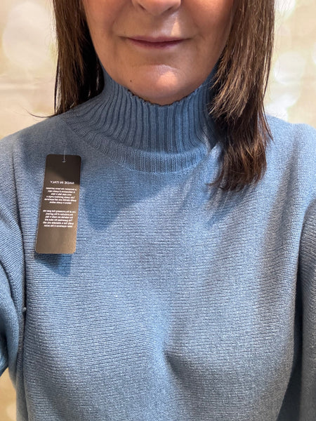 Soft knit Ribbed Neck Jumper