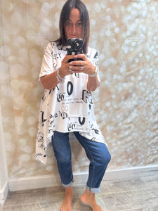 ID Calligraphy Monchrome Tunic
