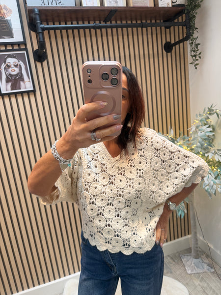 Floral crochet Jumper