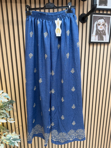 Denim look Palazzo  trousers