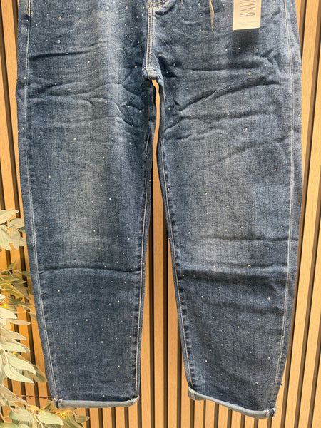 Rhinestone Denim Jeans
