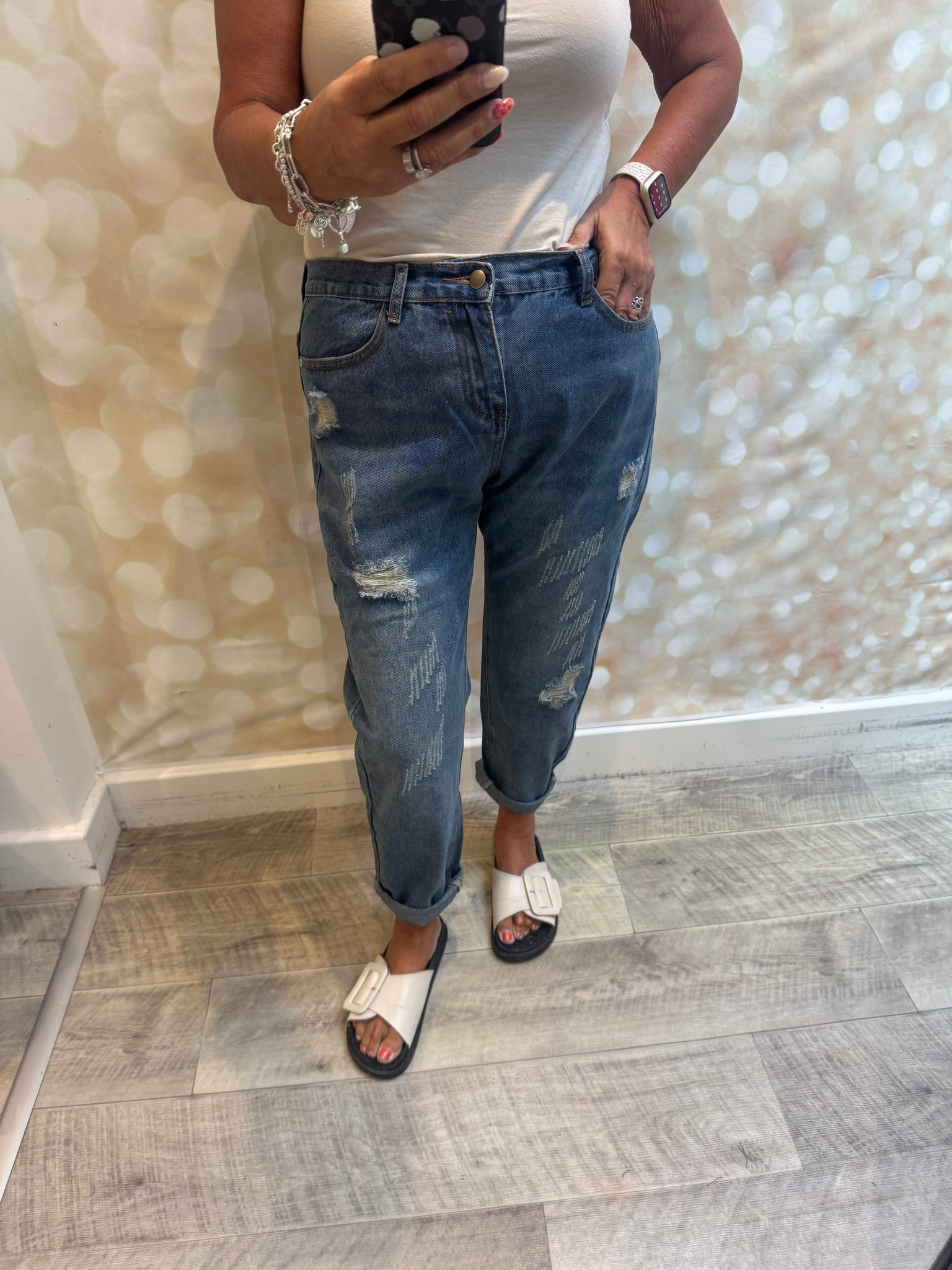Ripped Denim  Baggy Jeans