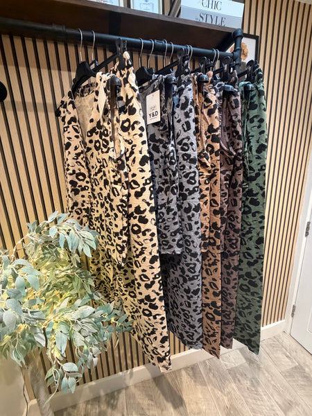 2 Piece Leopard Trouser / Waistcoat set