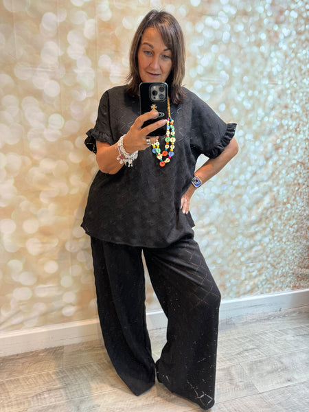 2 Piece Crepe Palazzo Trouser / Top set