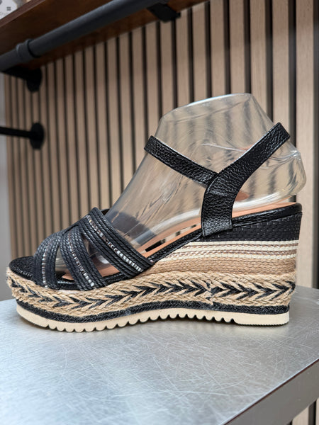Wedge Metallic Sandal
