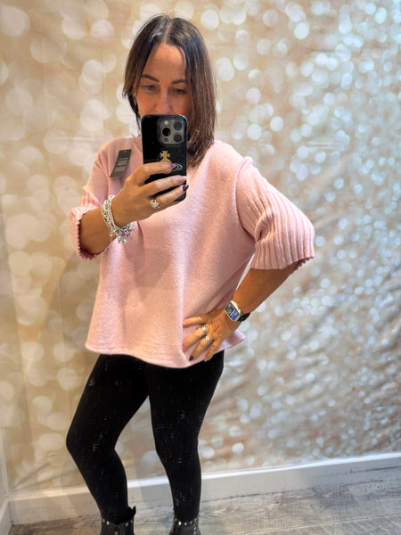 Soft knit Ribbed Neck Jumper
